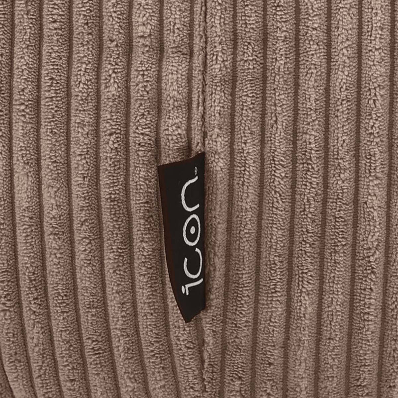 Amara Corduroy Square Footstool - Mocha Brown