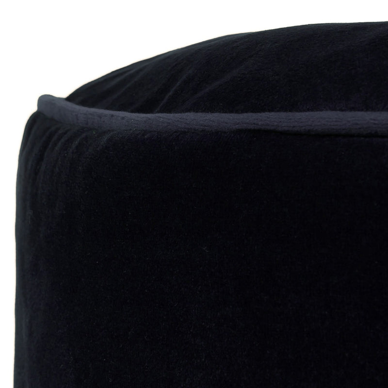 Milano Velvet Pouffe Footstool - Midnight Blue