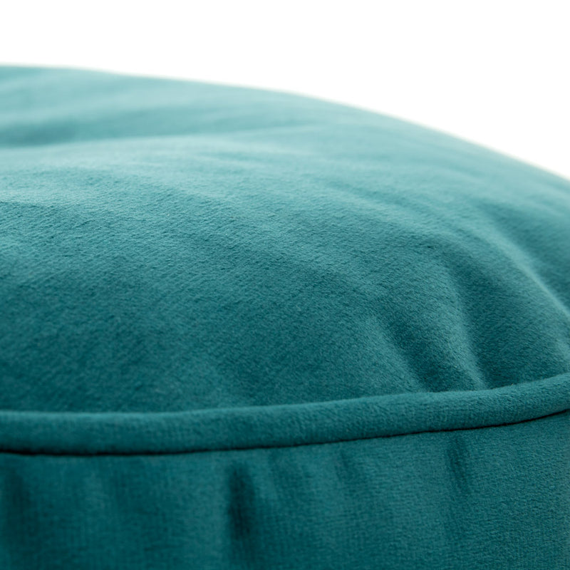 Milano Velvet Pouffe Footstool - Teal