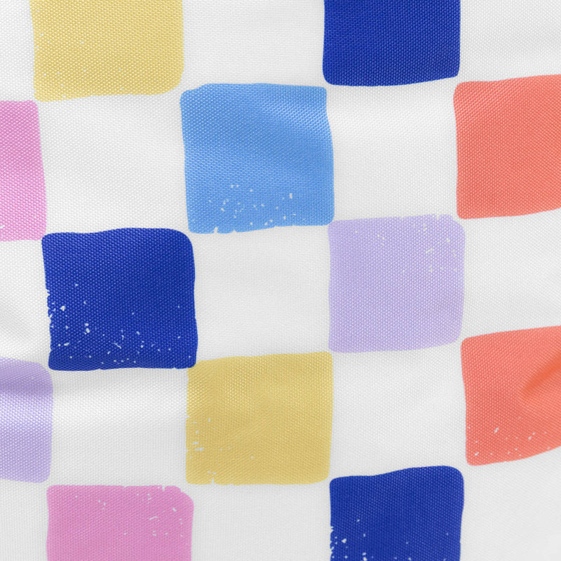 Kids Giant Indoor-Outdoor Floor Cushion - Multi-Colour Checkered Print