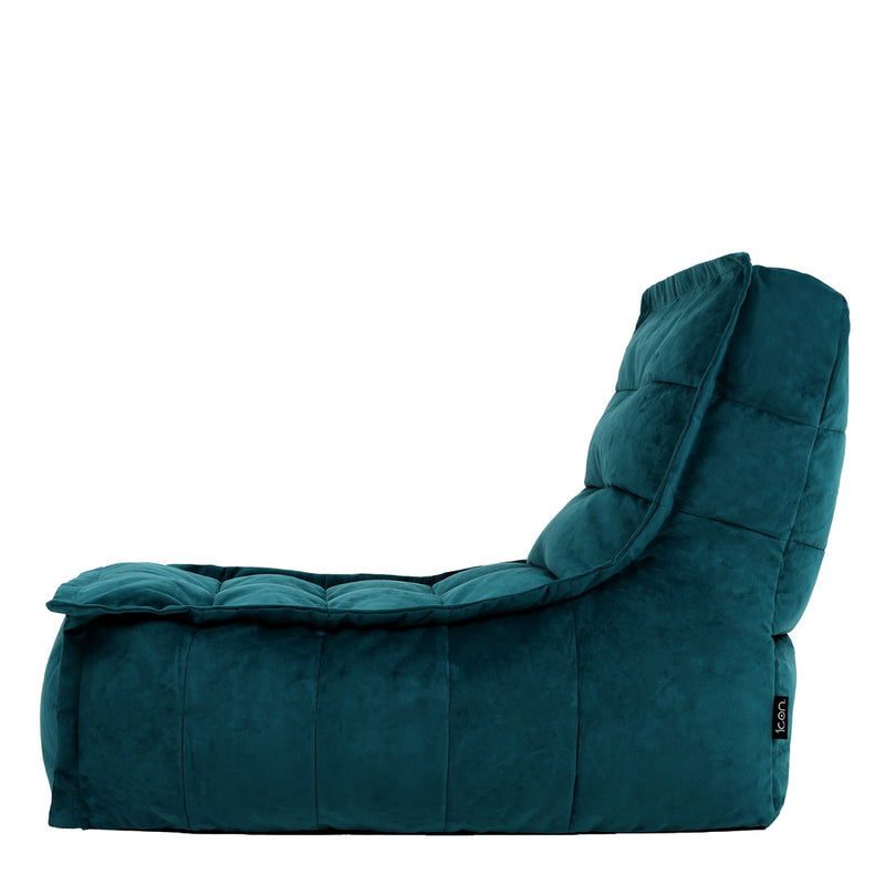 Dolce Velvet Lounger Bean Bag - Teal