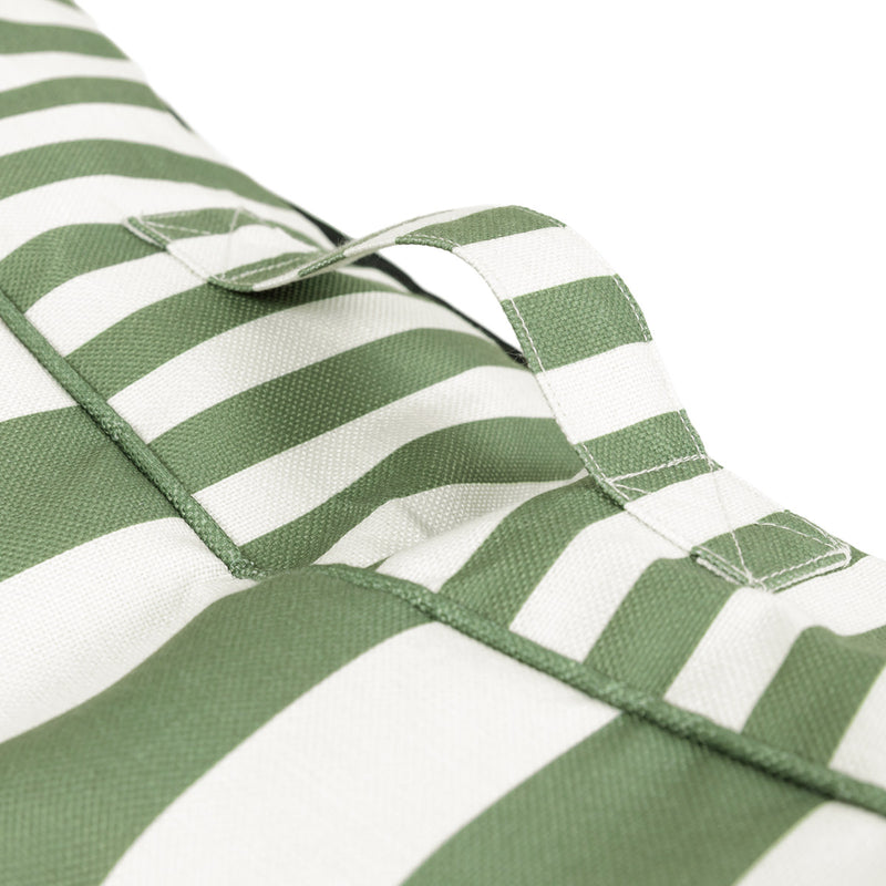 Solus Woven Floor Cushion Bean Bag - Green Stripe