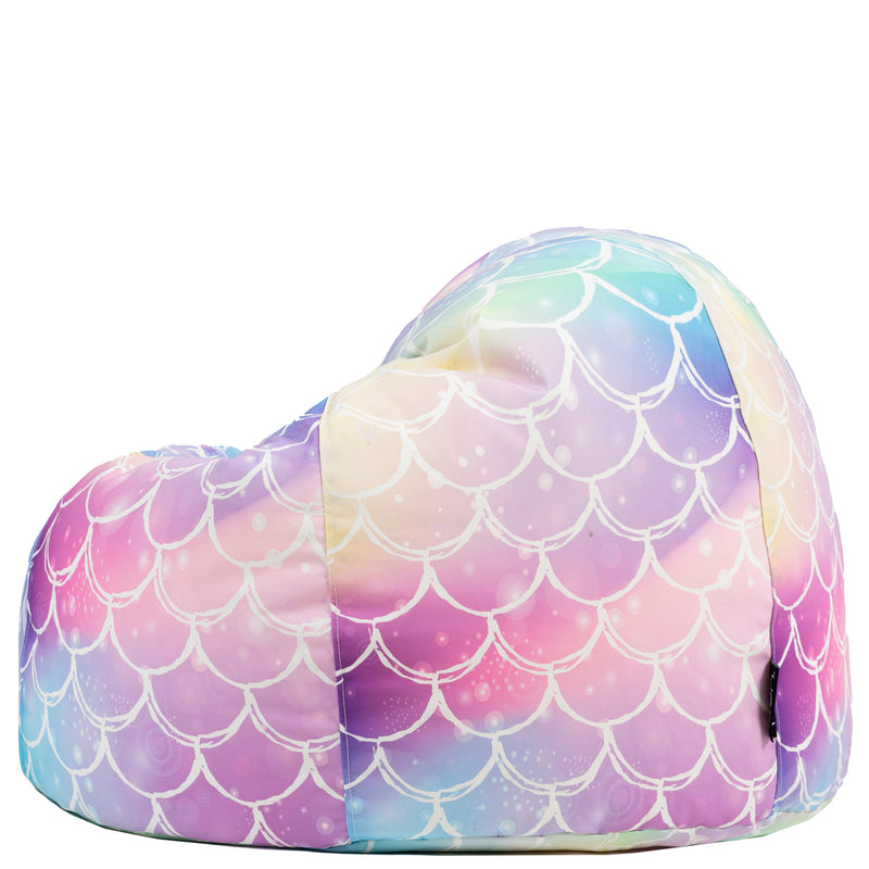 Kids XL Ombre Mermaid Print Classic Bean Bag - Multicolour