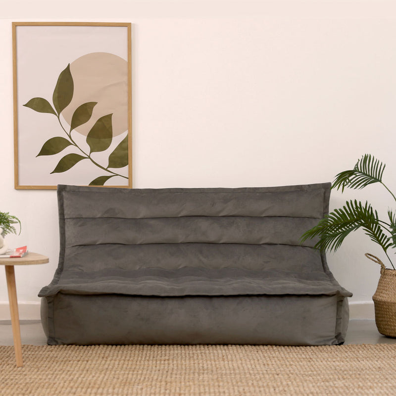 Kota Velvet Sofa - Charcoal Grey
