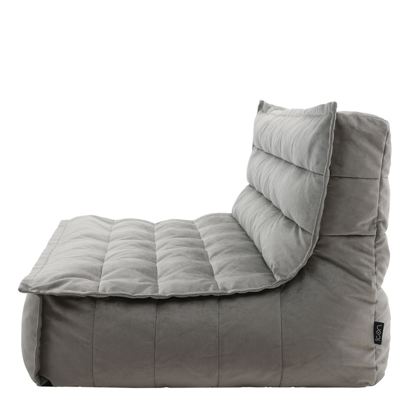 Kota Velvet Sofa - Charcoal Grey